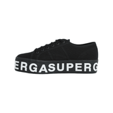 Superga 2790 Platform Lettering Black/Black
